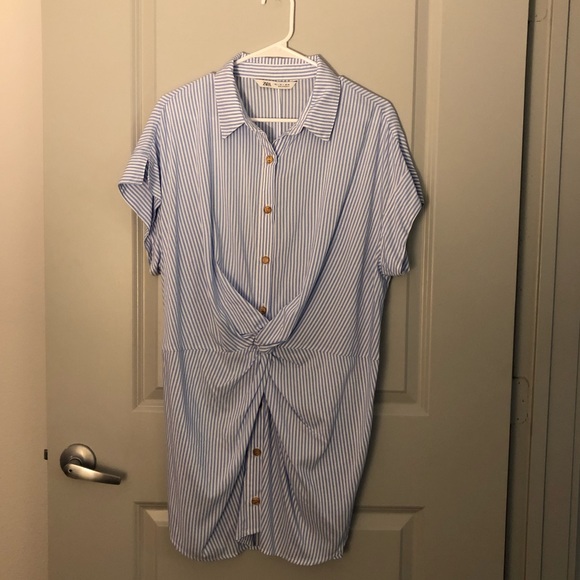 Zara Dresses & Skirts - Zara blue and white striped dress